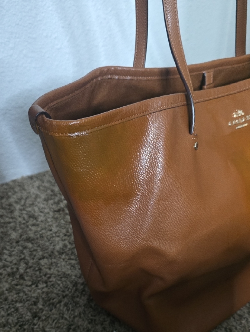 Coach Brown Leather Large Tote Bag W/ Gold Hardware (GOOD)(READ)✨️🤎✨️ - Picture 12 of 15
